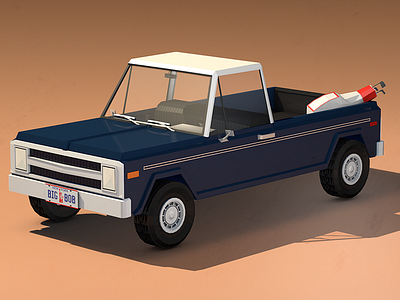 70's Chevy Truck chevy cinema 4d isometric low poly truck