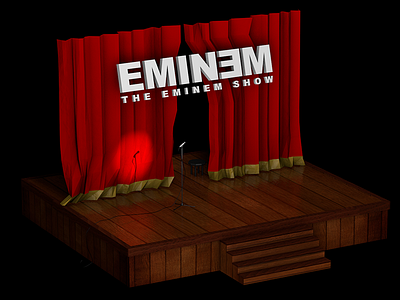 The Eminem Show cinema 4d eminem isometric rap show stage