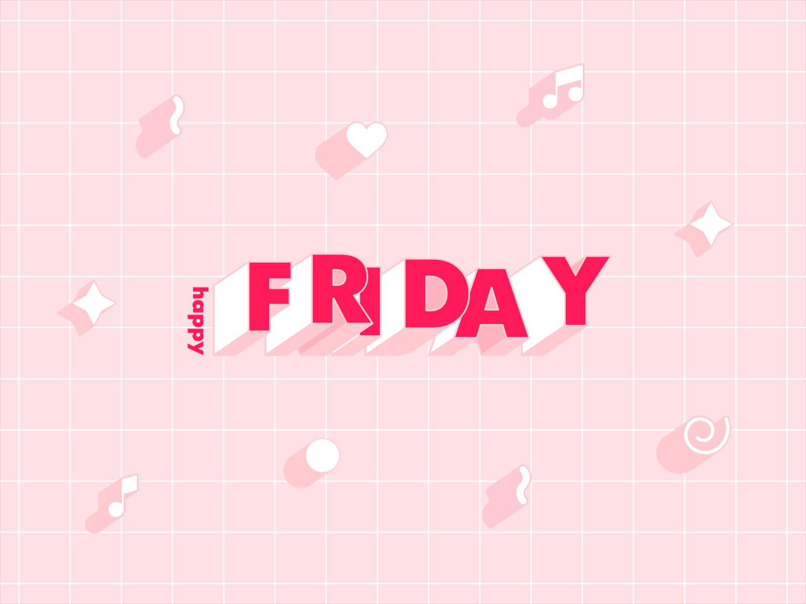 Happy friday animation font font animation friday friday animation pink pink animation typography typography animation