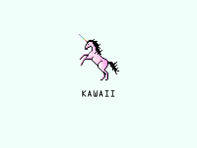 Unicorn Kawaii art icon kawaii pixel unicorn