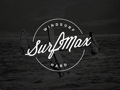 Surfmax black clean identity logo logomark surf vintage