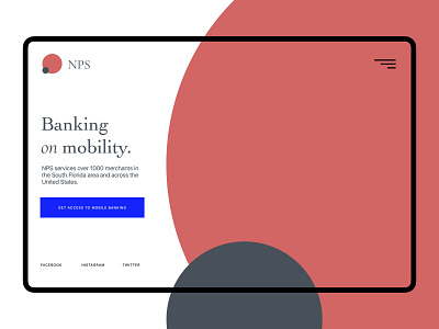 Mobile Banking NPS atm website background bank website bella bella agency bella agency llc bella for business light design miami bank miami payment system minimalistic nps bank rebranding red and gray stunning logo ui ux ui design ux design