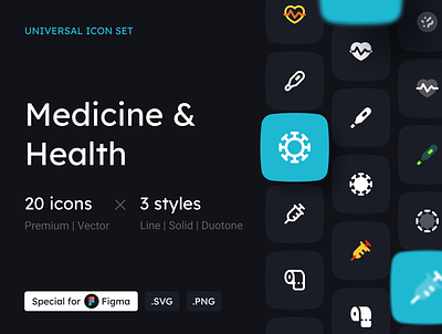 Medicine and Health Icon Set bella for science bella store clinic iconc corona icons coronavirus icons covid 19 icons covid icons doctor icons health center icons health icons healthcare icons mask icon med icons medical case medical icons medicine icons pill icon vector icons virology icons virus icons