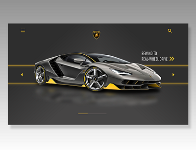 Lamborghini app art design minimal ui ux web website