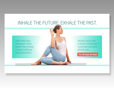 Yoga Lesson - Promo Banner app art banner branding design minimal ui ux web website