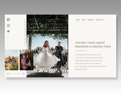 Photography Website Design Mockup app art banner design design minimal photography promo ui ux web website