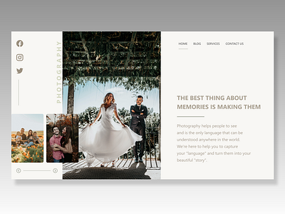 Photography Website Design Mockup