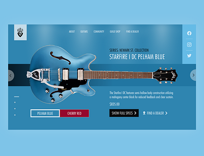 Guild Starfire I DC Pelham Blue app art banner banner design design minimal ui ux web website