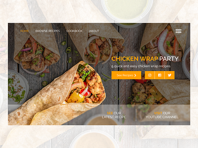 Food Recipes Website Concept Design (02)