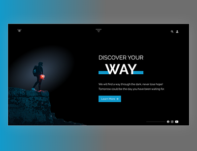 Discover your way app art banner banner design design minimal ui ux web website