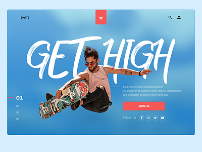 Get High (Skateboarder Community Landing Page)