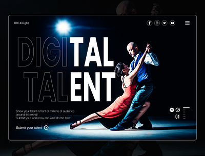Digital Talent art banner design design digital talent interface landing page mockup mockup design ui ux web website