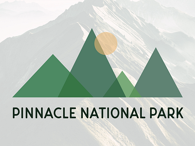 Pinnacle National Park challenge daily logo challenge geometric logo nature park simple