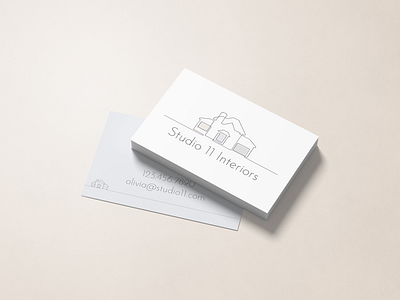 Interior Design business cards graphic design interior design line drawing minimal modern simple