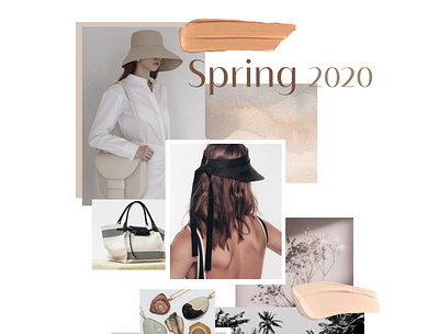 SPRING 2020 MOOD BOARD apparel brand identity branding clothing design fashion graphic design identity moodboard