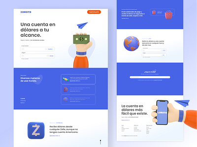 Koroto website banking browser desktop fintech ui ux website