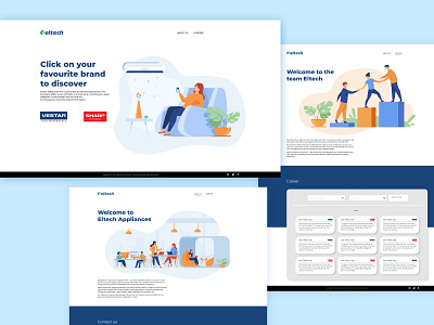 Eltech Landing page adobe xd art landingpage logo ui uidesign vector web