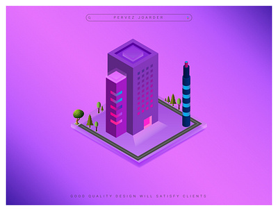 Isometric 3D Design Single Building 3d design city illustration graphic designer graphic designers illustration illustration art perevezjoarder pervezpjs