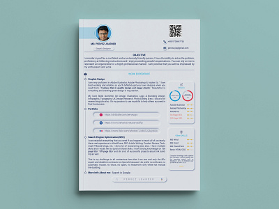 Resume Design By Pervez Joarder cv cv design cv template graphic designer illustration logo designer personal resume pervezjoarder pervezpjs photo editing social media design ui ux designer