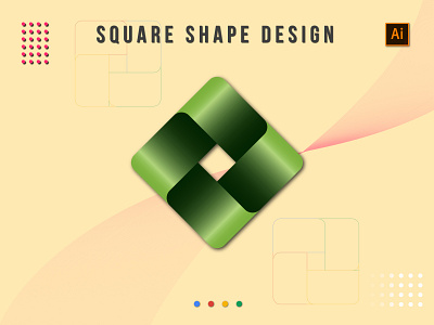 Square Shape Design Simple Project 3d design graphic designer illustration logo design logo designer pervez graphic pervezjoarder pervezpjs social media design typography ui ux designer
