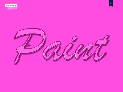 Paint Text Effect paint pervez graphic pervez graphic designer pervezjoarder pervezpjs pjs text effect