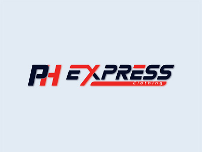 PH Express Clothing Logo badge style branding custom font design design flat logo graphic design graphic designer logo design logo designer minimalist logo modern pervez graphic pervezpjs text logo ui
