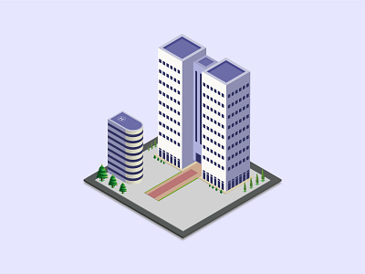 Isometric 3D Building Daylight Concept