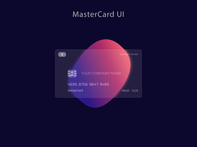 MasterCard Glassmorphism UI