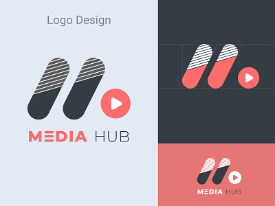 Media Hub Logo logo designer pervezpjs