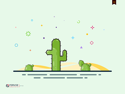 Cactus Flat Illustration