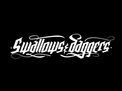 Swallows&Daggers gothic logo script