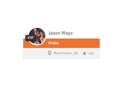 Profile Module / Widget follow followers friends location model module photographer photography profile ranking stars widget