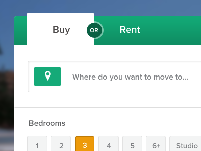 Buy or Rent buttons buy form house icons listing property rent tabs ui user experience user interface ux