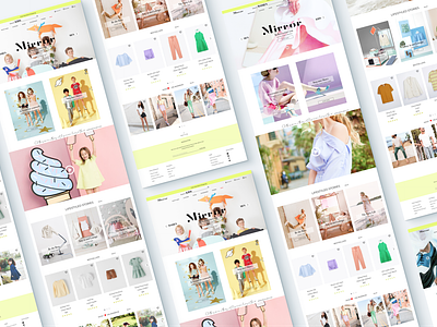 Mirror Fashion e-commerce landing page design ecommerce design landing page ui ux