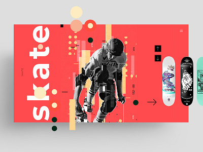 SKATE - WEBSITE design icon identity illustration logo marks skate skateboard skateboarding symbol ux web