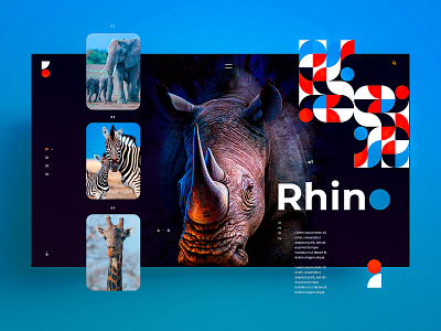 WEB - RHINO app branding interface logo responsive rhino symbol typography ui ux vector web website