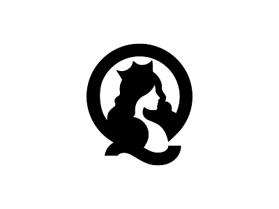 Q - QUEEN animal branding crowns design elizabeth icon identity illustration logo mark marks queen symbol women