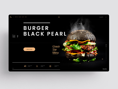 WEBSITE - BURGER MENU app black burger design identity mark menu restaurant ui ux webdesign website xd