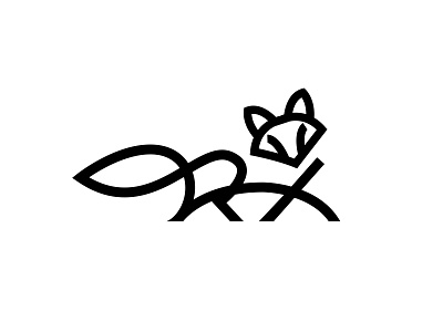 LOGO - LINE - FOX animal black branding design fox foxy identity illustration logo mark marks symbol