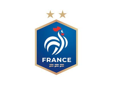 NEW LOGO DE L'EQUIPE DE FRANCE animal blue branding design foot football france french icon identity illustration logo mark marks rooster symbol team