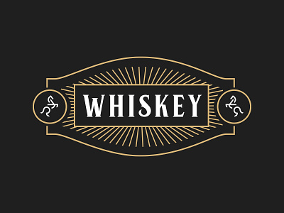 WHISKEY animal black bottle branding design icon identity logo mark marks symbol whiskey whisky