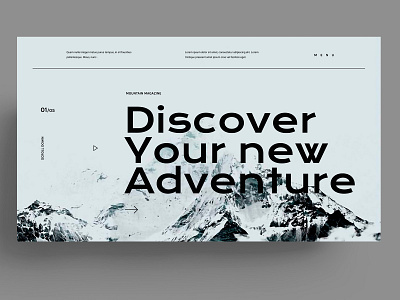 WEBDESIGN - MOUNTAIN MAGAZINE animal black branding design figma icon identity logo mark marks mountain sketch symbol travel ui ux xd