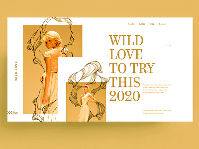 WEBSITE - WILD LOVE design figma gold identity love sketch template ui ux web wild xd yellow