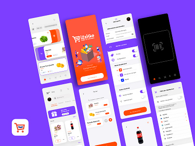 IZZIGO - APP app design drive figma icon identity illustration logo market marketplace marks mobile shop sketch symbol ui ux webdesign xd