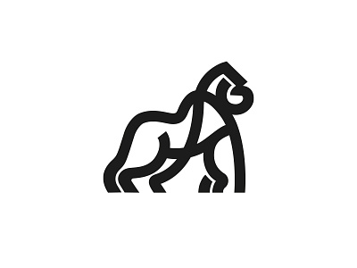 GORILLA - MARKS africa animal black bonobo branding design france gorilla gorille icon identity illustration line logo mark marks monkey monogram symbol