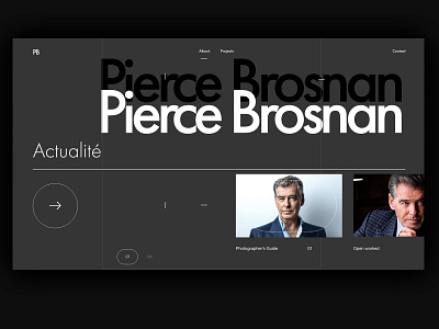 webdesign - Pierce Brosnan animal black branding design figma icon identity illustration logo mark marks model sketch symbol ui ux webdesign xd