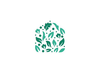 logo house - leaf animal bio branding design eco ecology house icon identity illustration leaf logo mark marks symbol