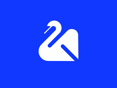 SWAN - LOGO animal bird blue branding design icon identity illustration logo mark marks ocean sky swan swansea symbol