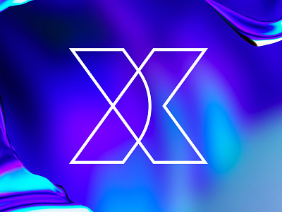 LOGO X - 2021 blue branding design futur futurist icon identity illustration logo marks symbol ui vector x