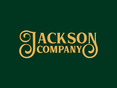 Jackson company - typography branding calligraphy design icon identity illustration logo marks symbol typography ui vector whisky